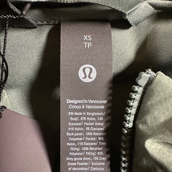Lululemon Navigation Stretch Down Vest Smoked Spruce Green Men's Size XS NWT - Picture 3 of 7